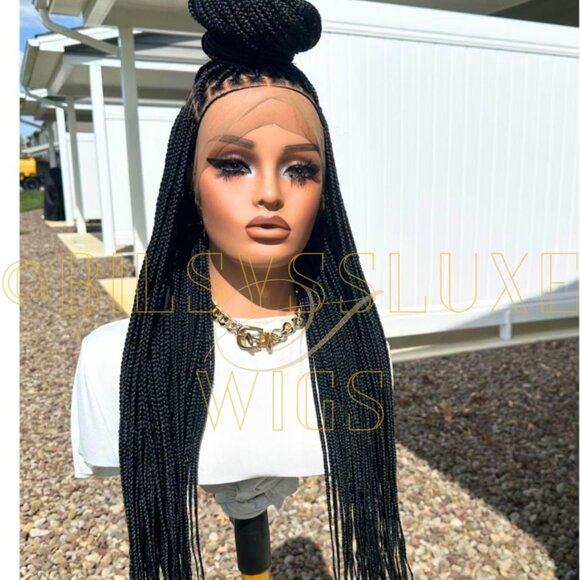 40” Knotless Braided Wig | Full Lace, Glueless Ready to ship - Picture 9 of 9